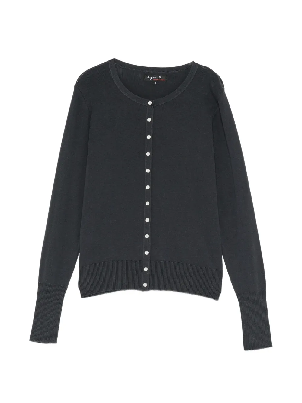 Agnès B. Snapy Cardigan In Gray