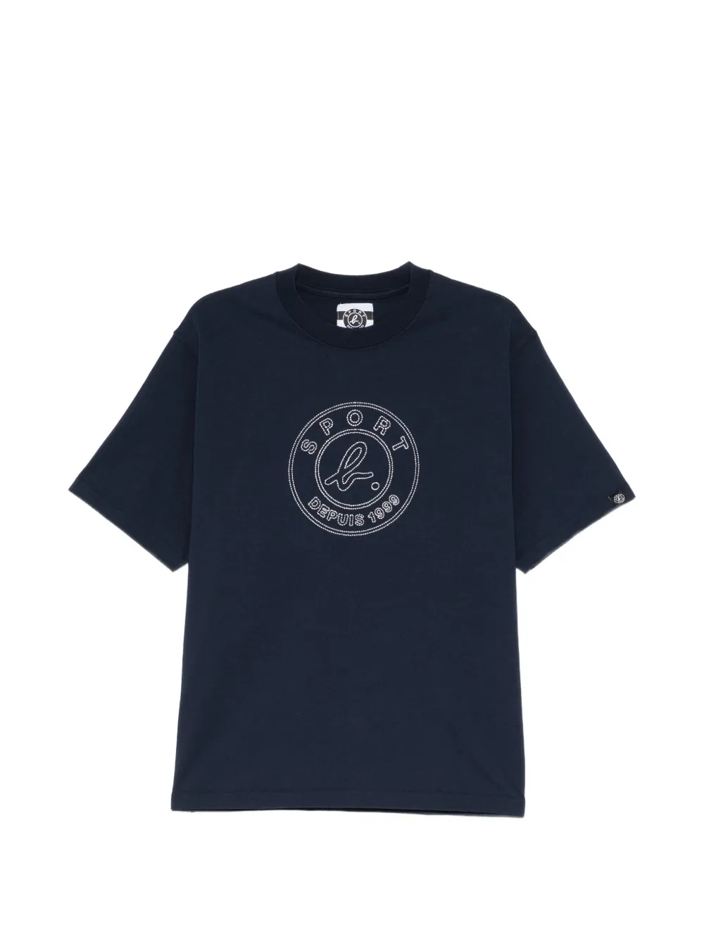 SPORT b. by agnès b. coin logo outline embroidered T-shirt