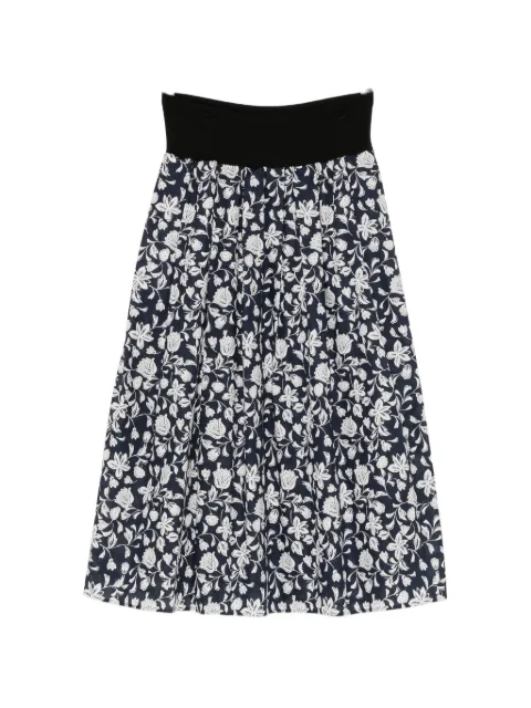 agnès b. floral-print pleated skirt