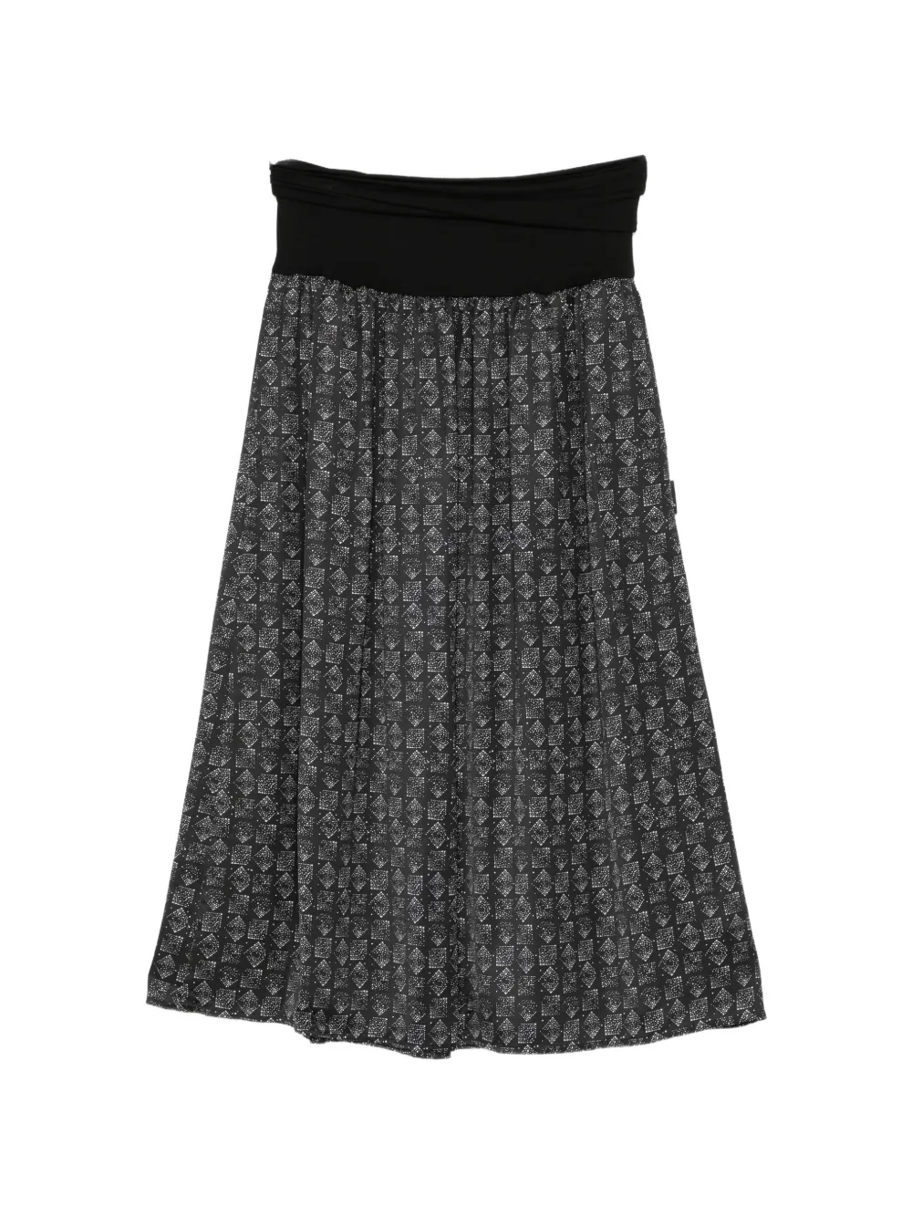 agnès b. geometric-print flared skirt