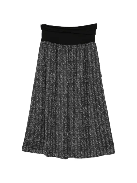 agnès b. geometric-print flared skirt