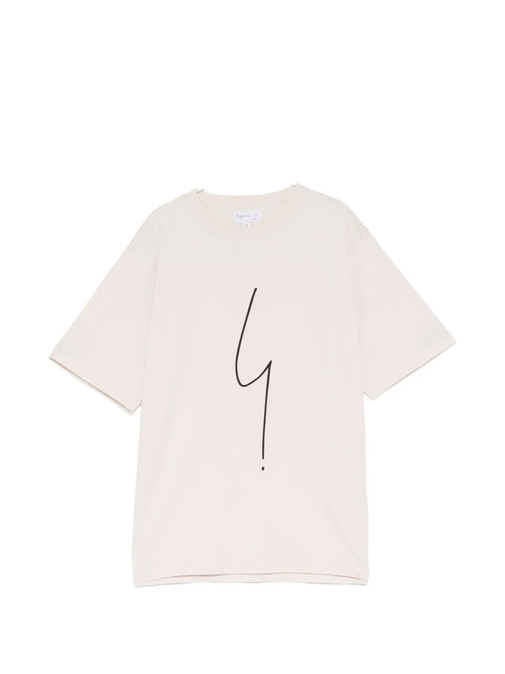 Agnès B. Point D Ironie T-shirt In Neutrals