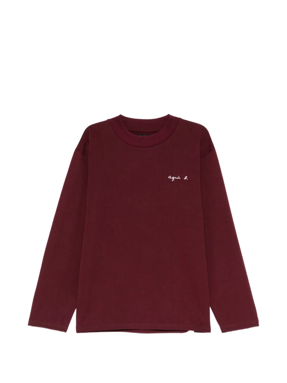 agnès b. logo-embroidered long-sleeve T-shirt
