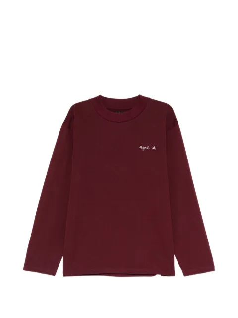 agnès b.  logo-embroidered long-sleeve T-shirt