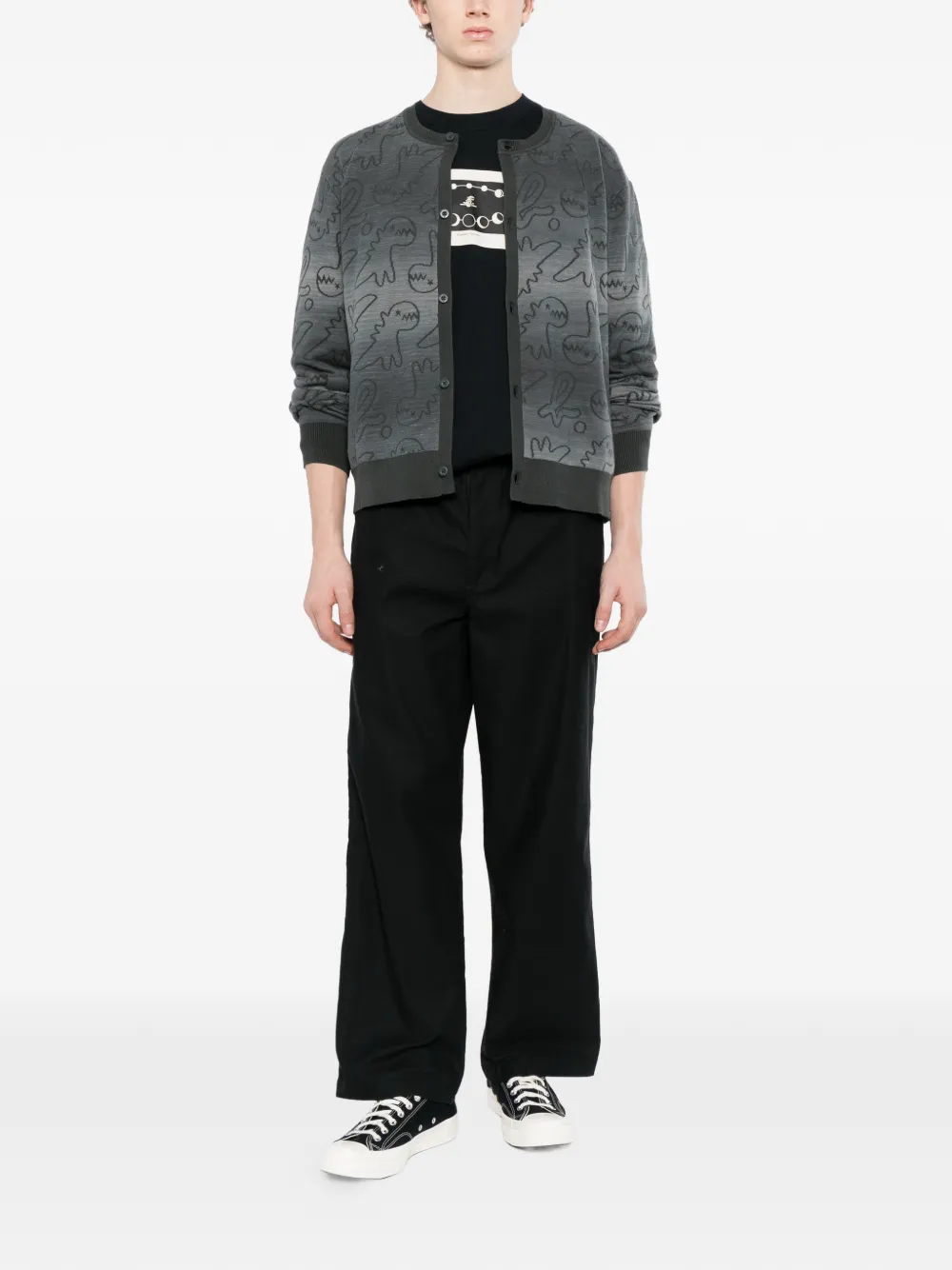 SPORT b. by agnès b. Dino vest met all-over-print Grijs