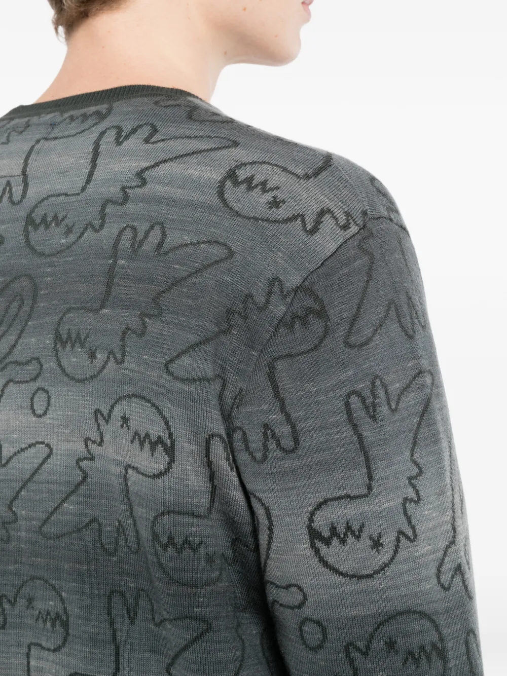 SPORT b. by agnès b. Dino vest met all-over-print Grijs