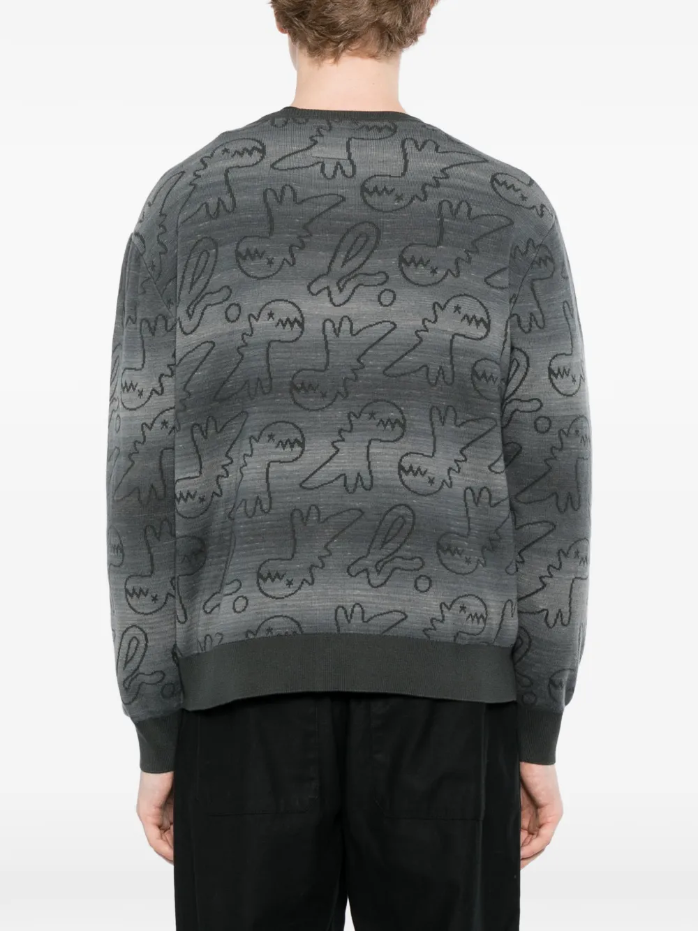SPORT b. by agnès b. Dino vest met all-over-print Grijs