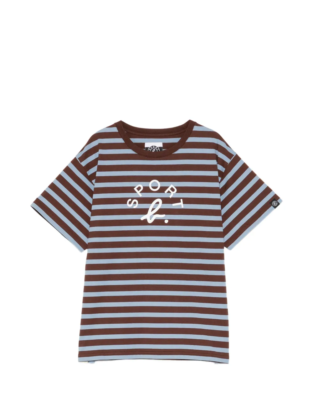 SPORT b. by agnès b. logo-print striped T-shirt