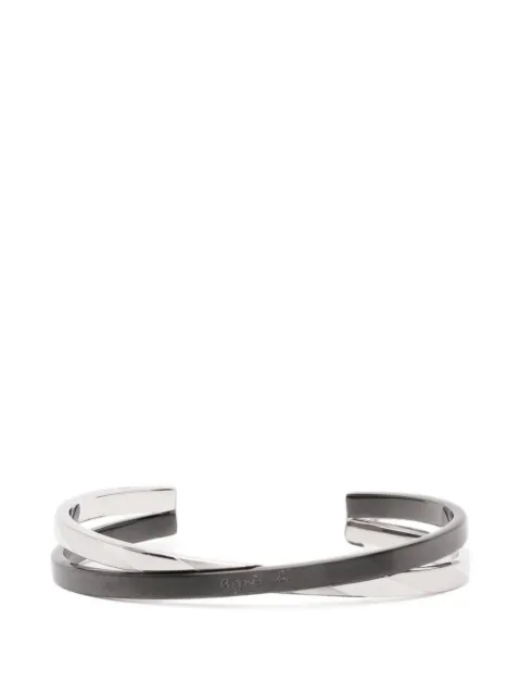 agnès b.  couple bangle logo bracelet