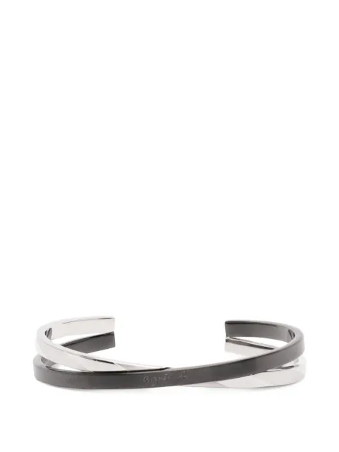 agnès b.  couple bangle logo bracelet