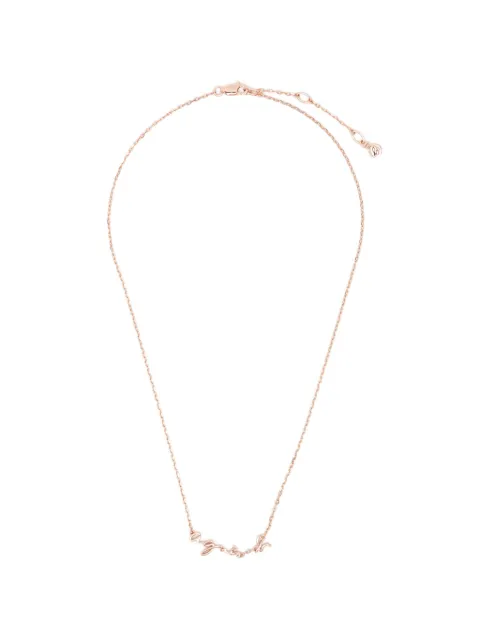 agnès b. logo-plaque necklace