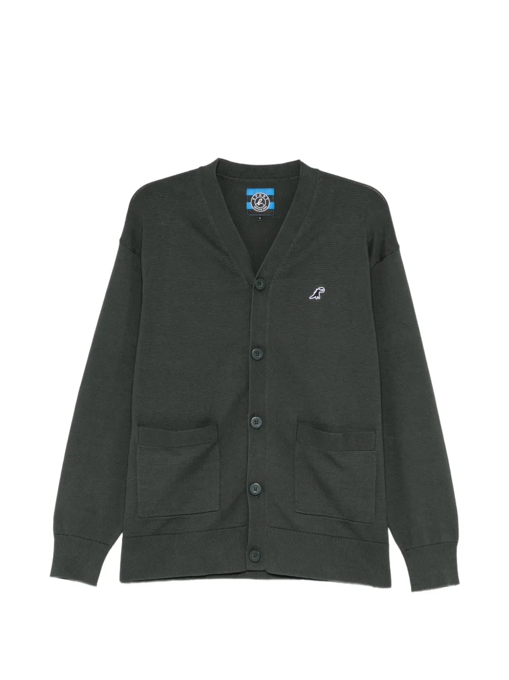 SPORT b. by agnès b. Dino-embroidered cardigan - Grey