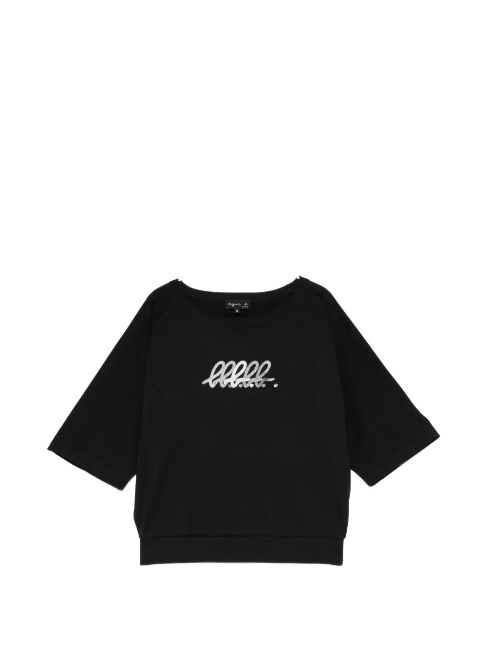 Agnès B. Logo-print Short-sleeve T-shirt In Black