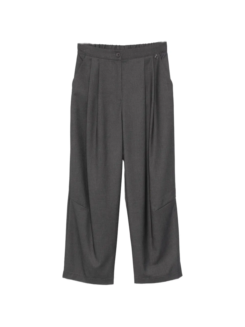 DIXIE pleated straight-leg trousers - Grigio