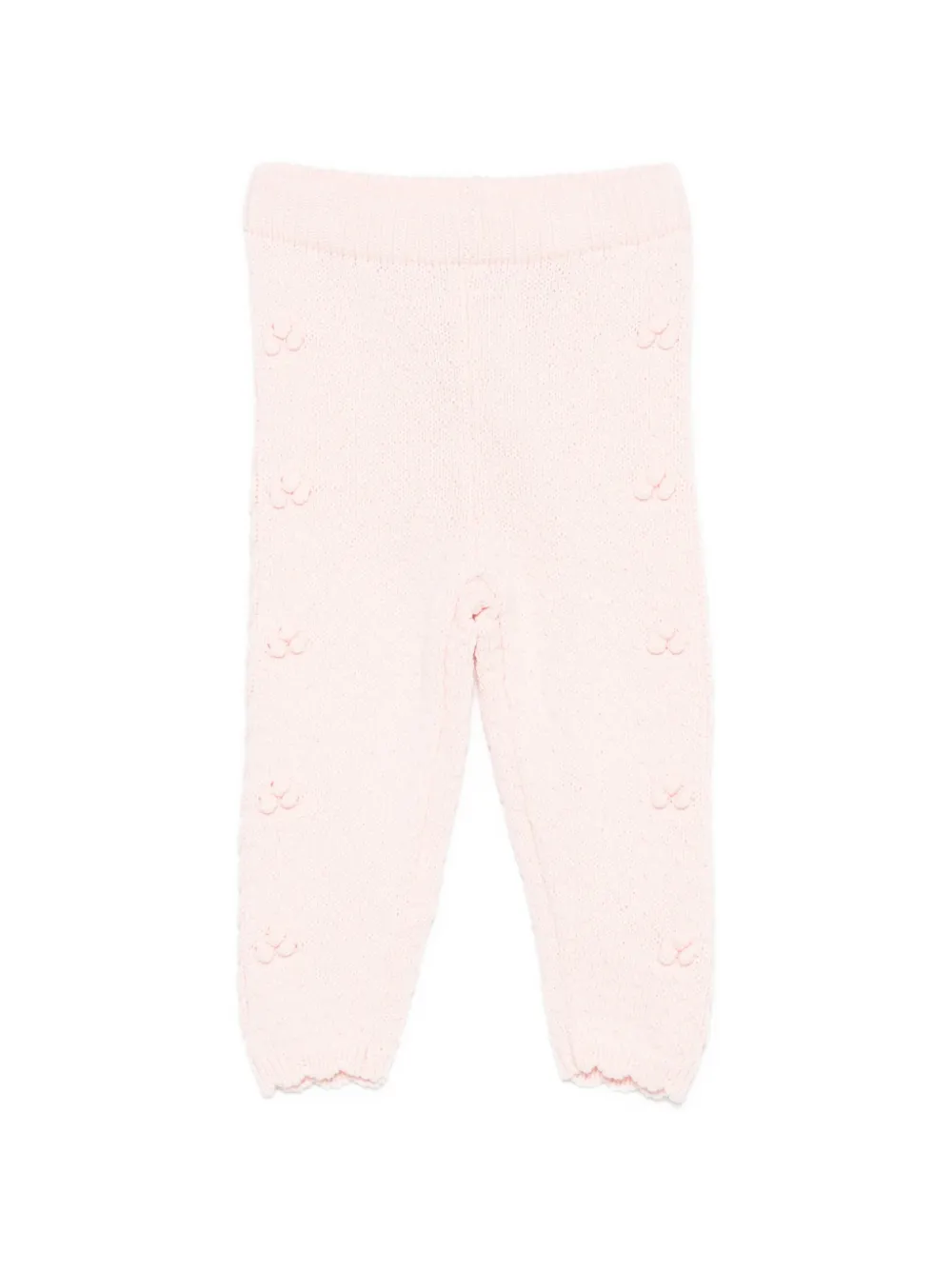 LOUISE MISHA KIDS bobble-knit cable-stitch leggings - Rosa