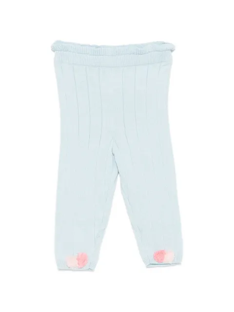 LOUISE MISHA KIDS ribbed pompom-detail leggings