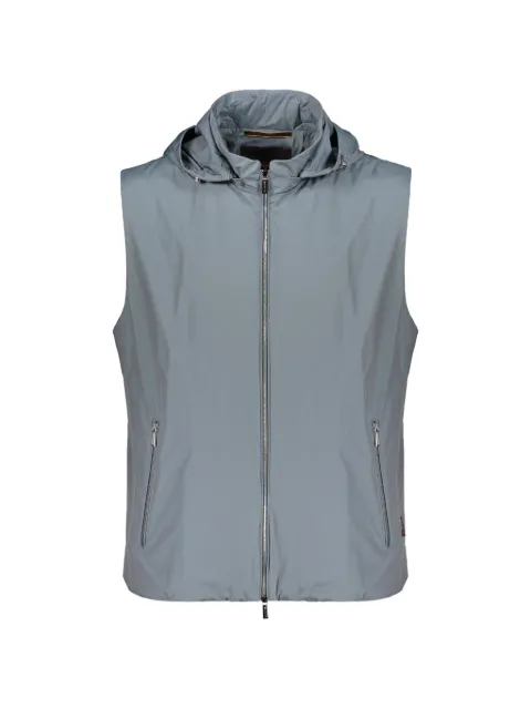 Moorer hooded zup-up vest