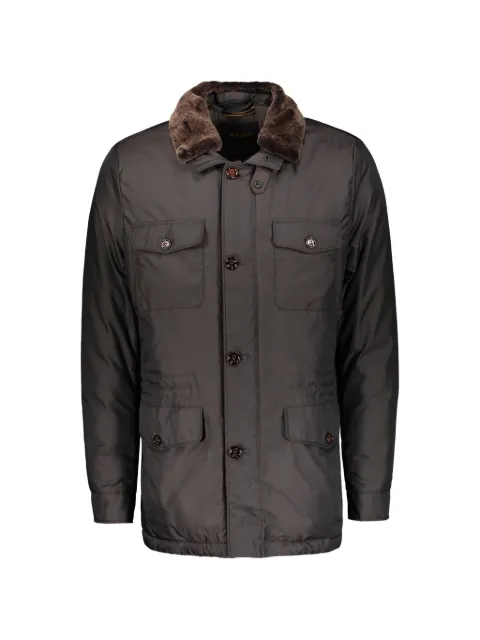 Moorer fur-collar padded jacket
