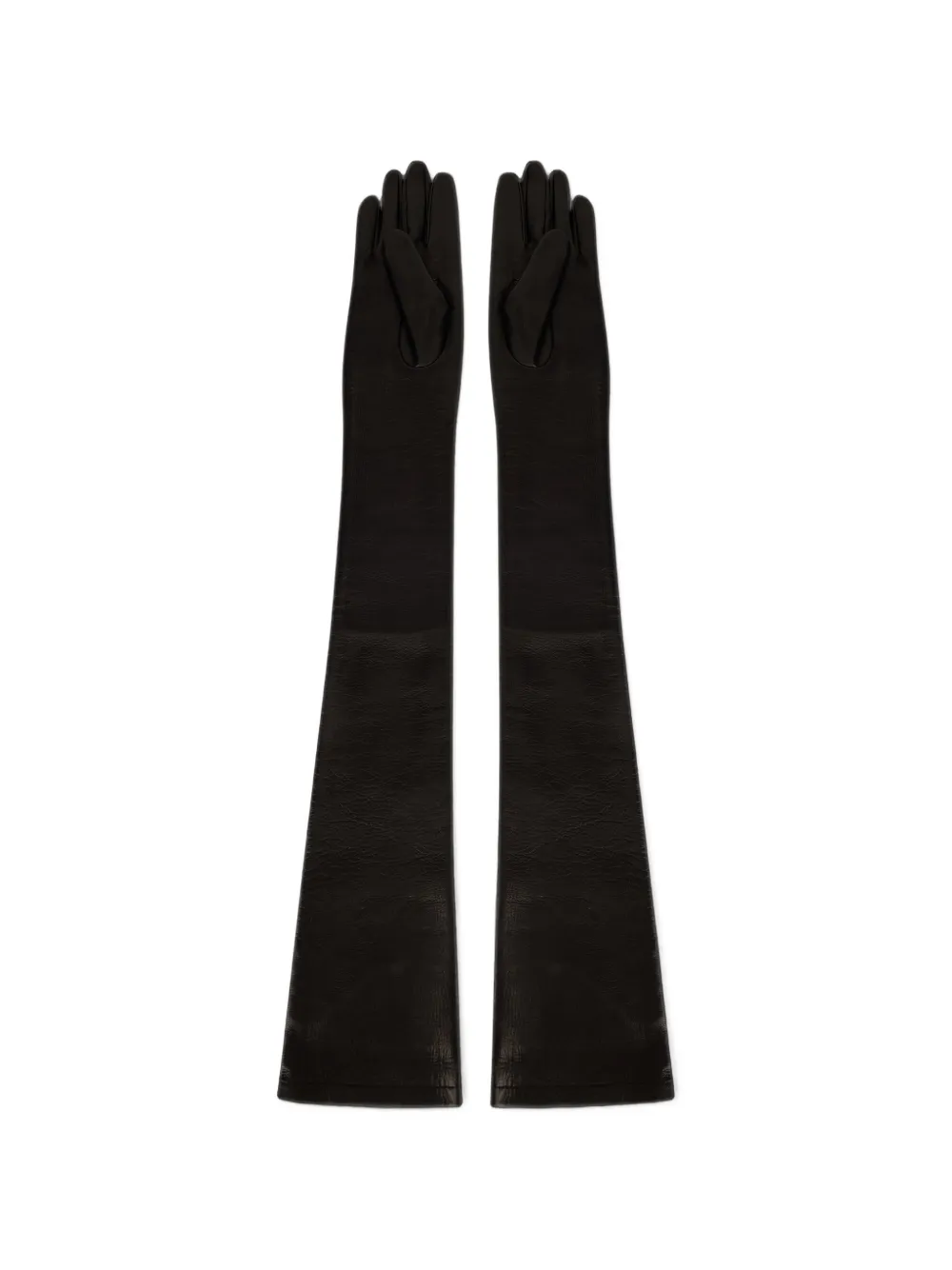 Alberta Ferretti Lange Handschuhe aus Leder - Schwarz
