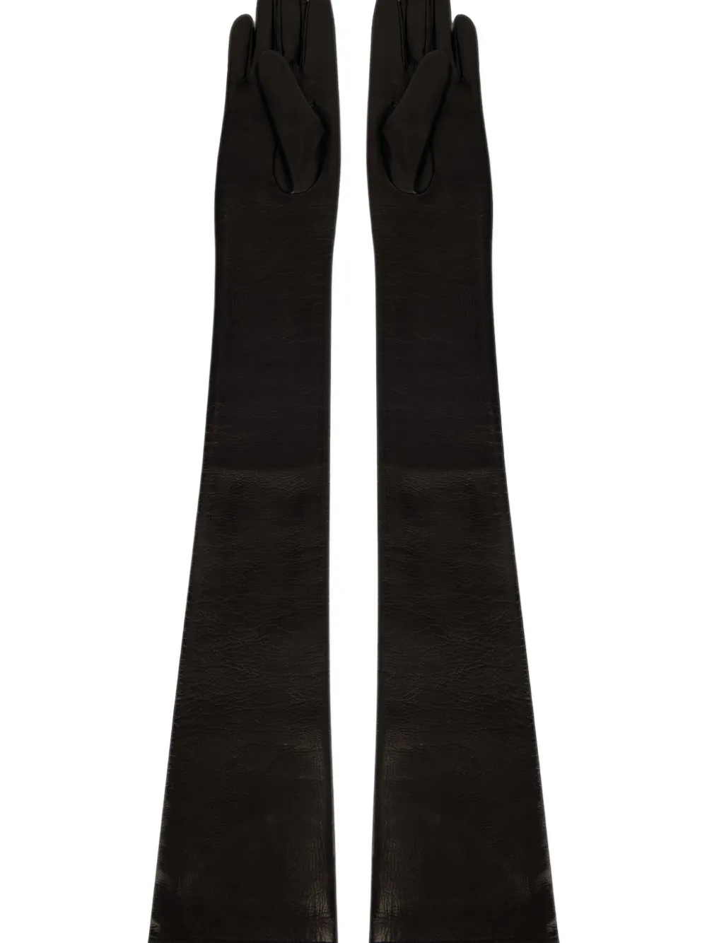 Alberta Ferretti Leren handschoenen Zwart