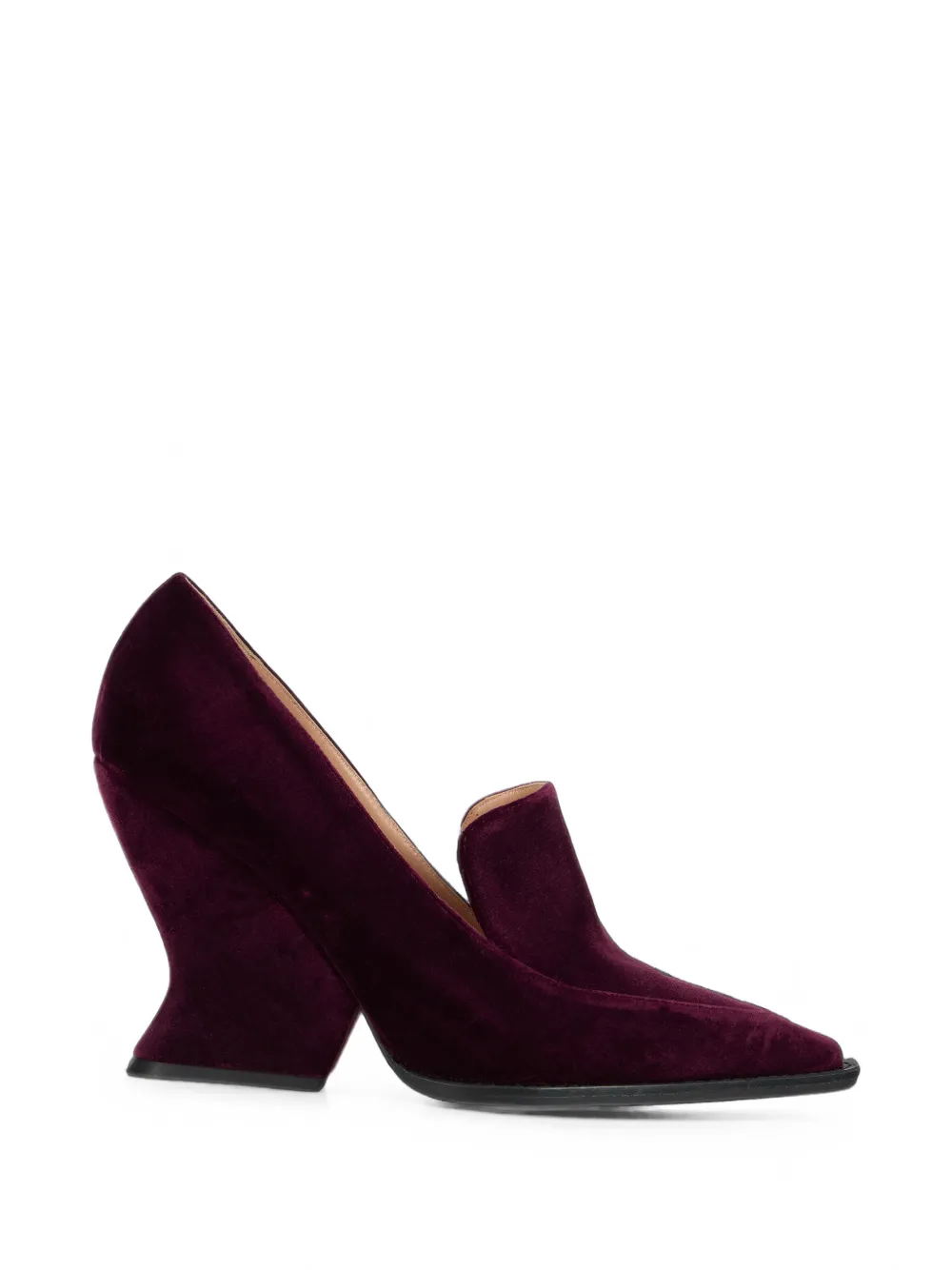 Alberta Ferretti Sculptural-heel Pumps In Red
