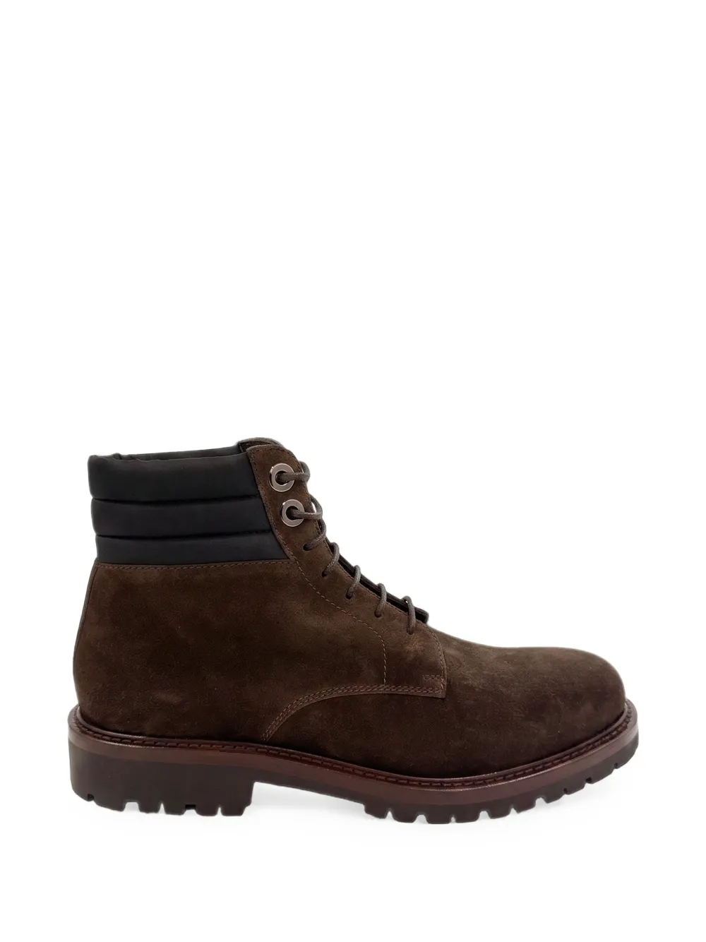 Moorer Lace-up Suede Boots In 브라운