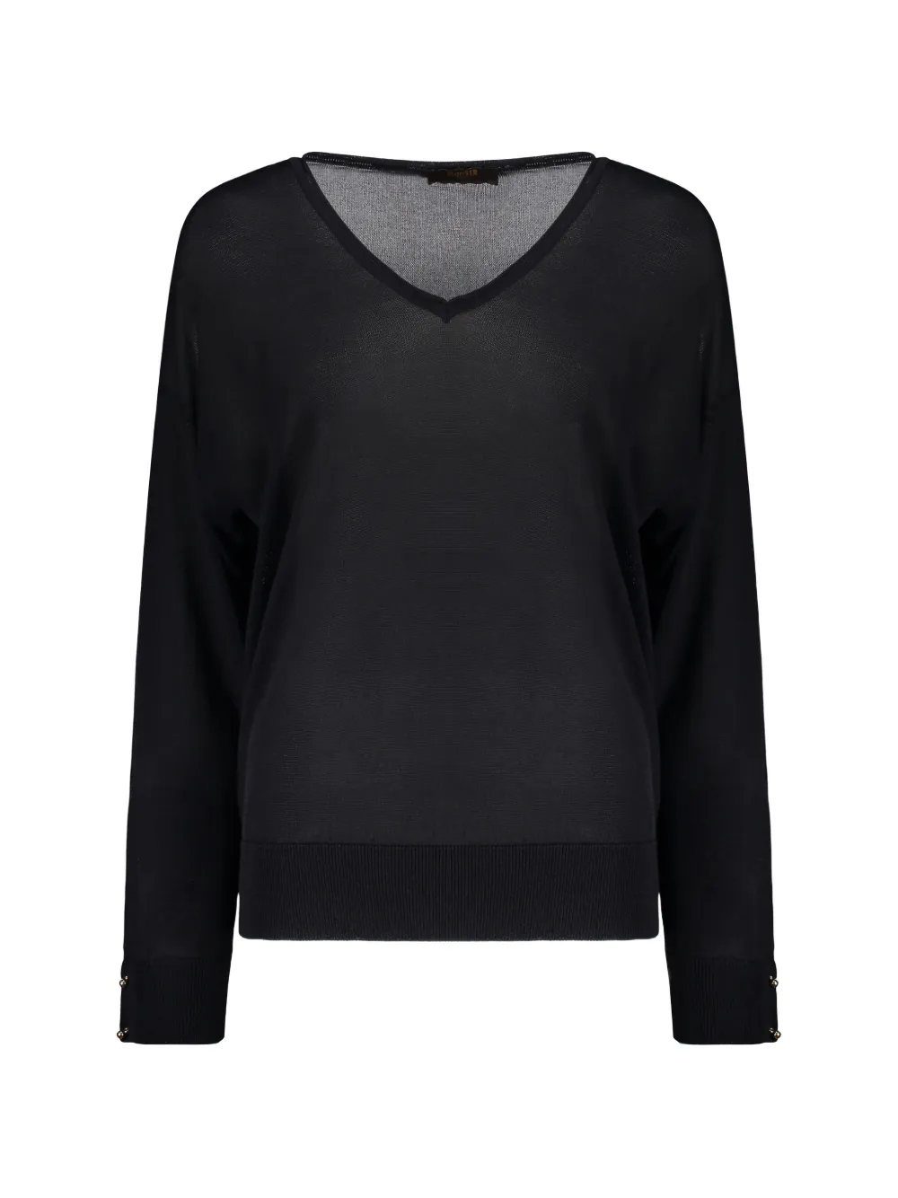 Moorer Renee V-neck long-sleeve sweater - Blau