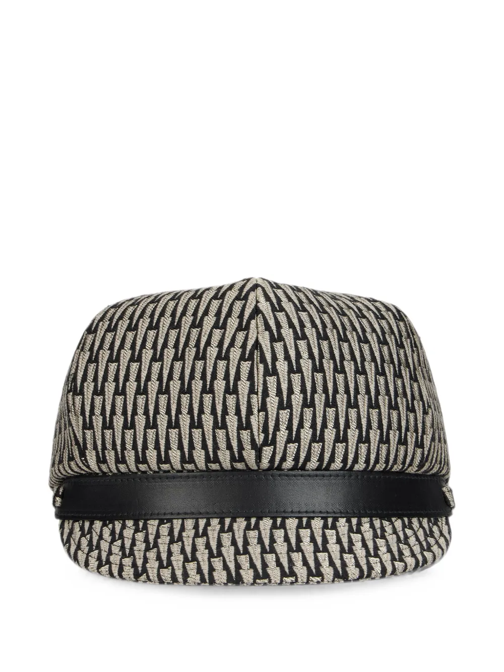 Alberta Ferretti Cappello con bordo in pelle - Nero