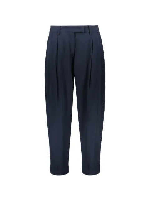 Moorer Pantaloni plissé con risvolto