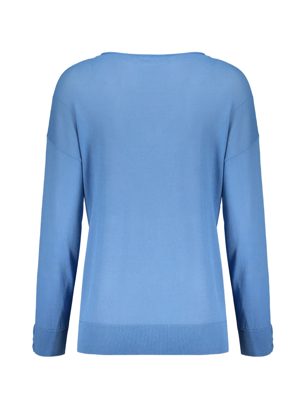 Moorer Trui met V-hals en lange mouwen Blauw