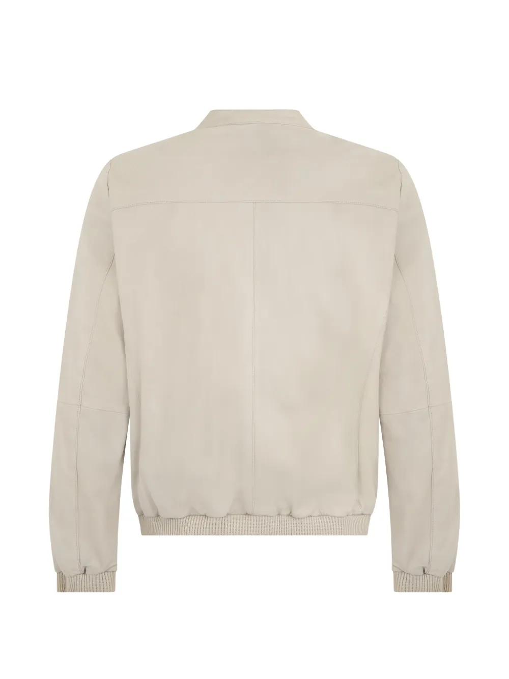 Moorer Leren jack met rits Beige