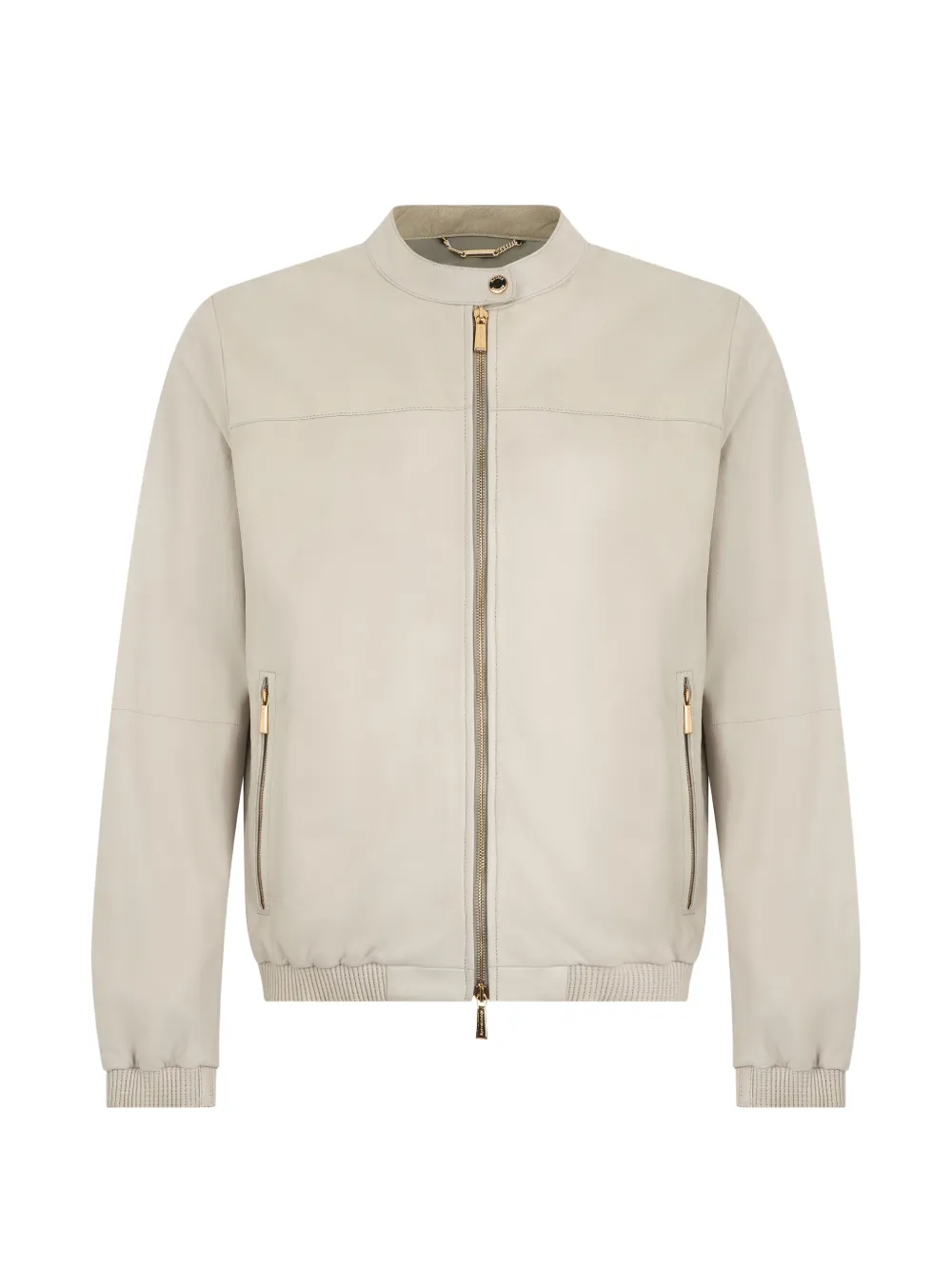 Moorer zip-up leather jacket - Toni neutri