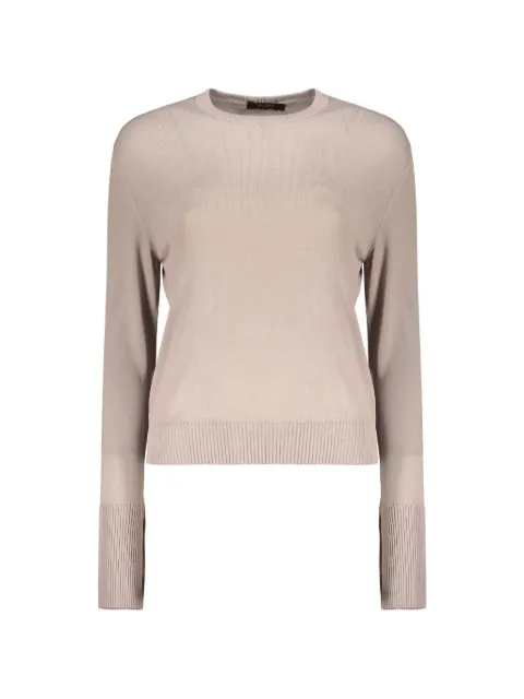 Moorer button-detail long-sleeve sweater