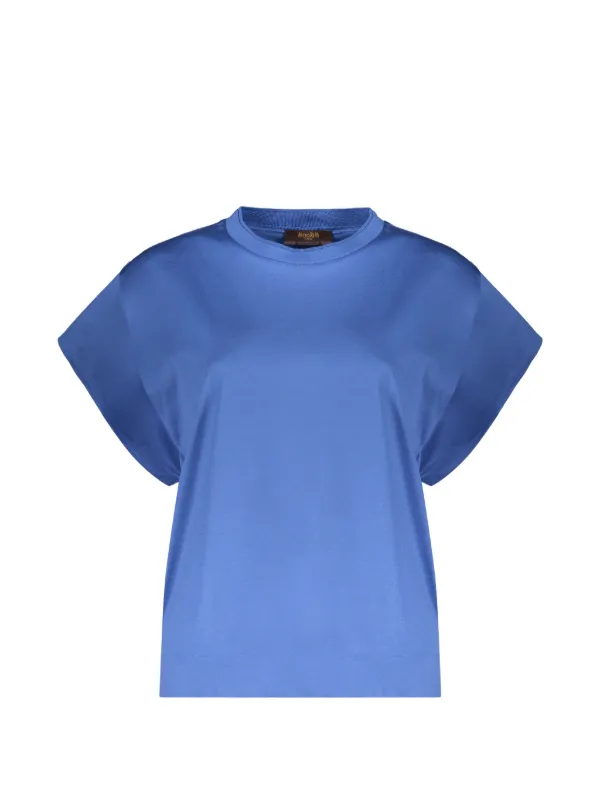 Moorer Short-sleeve Cotton T-shirt in Blue