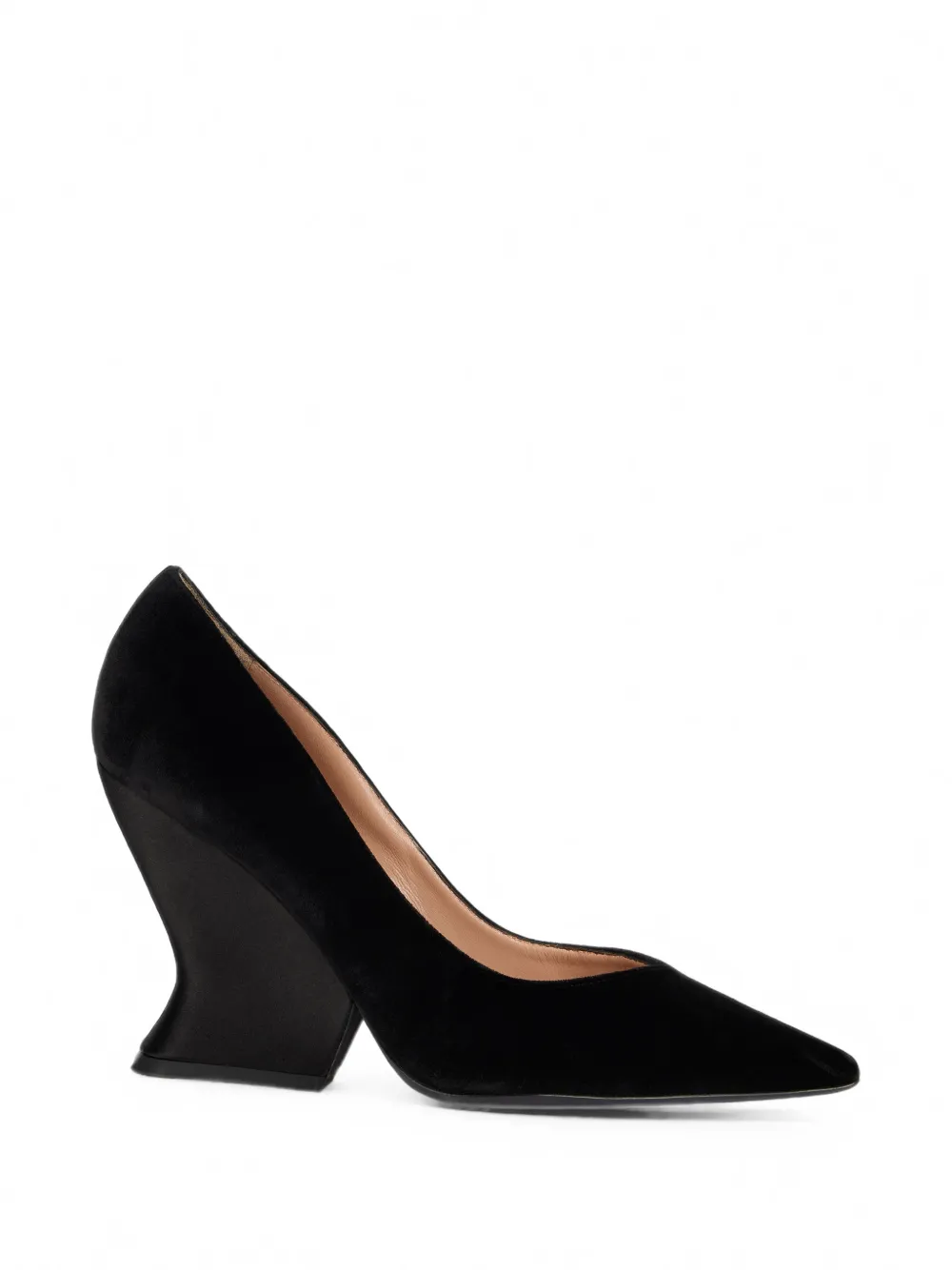 Alberta Ferretti Sculptural Geometric-heel Pumps In Black