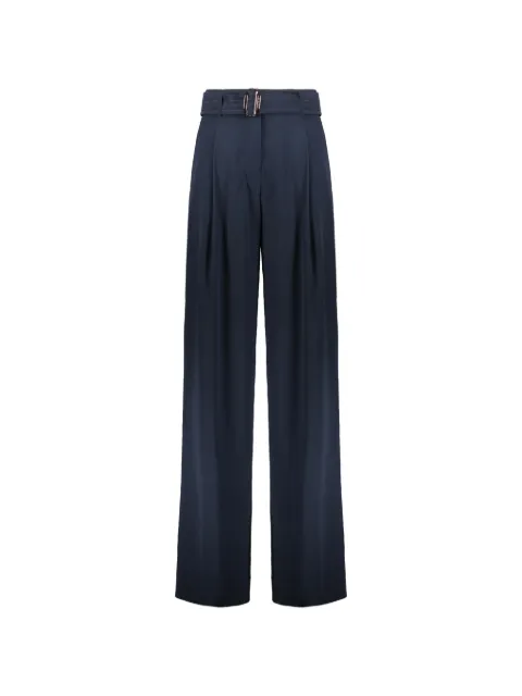 Moorer belted pleated trousers