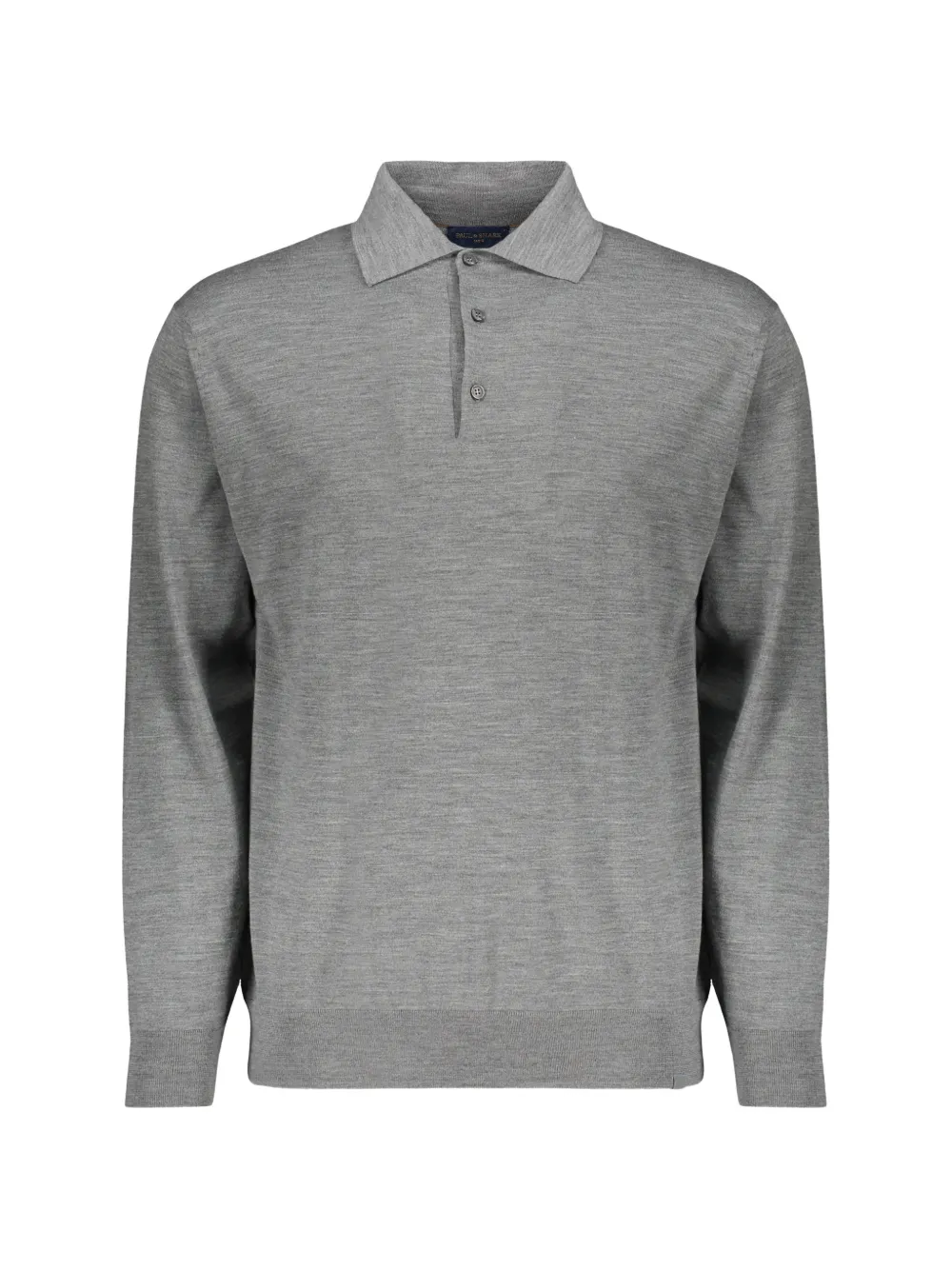 Paul & Shark Polo in lana merino a maniche lunghe anni '40 - Grigio
