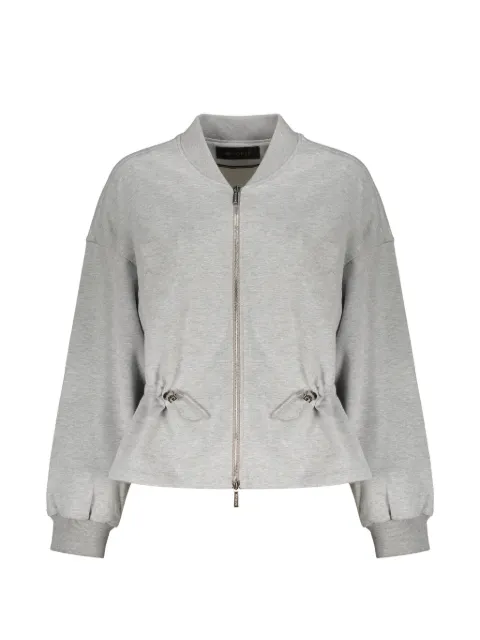 Moorer zip-up drawstring hoodie