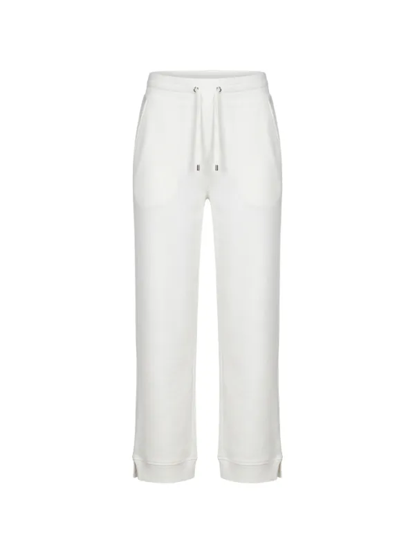 Moorer Elasticated-waistband Drawstring Track Pants in White