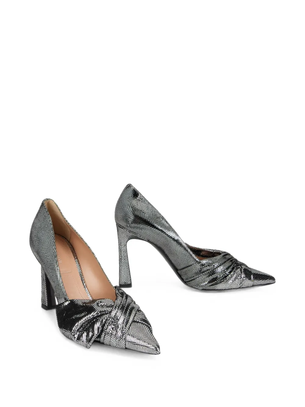 Alberta Ferretti knot-detail pointed-toe pumps Zilver
