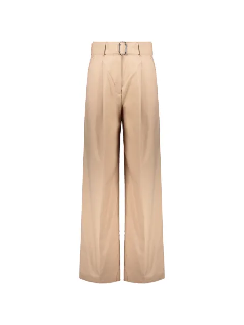 Moorer belted wide-leg trousers