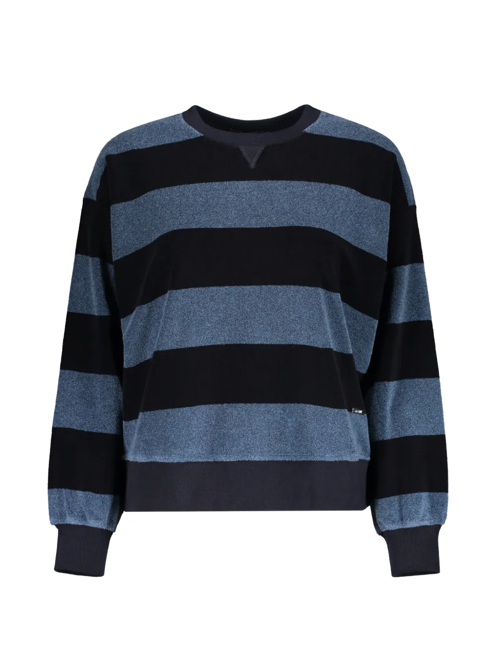 Moorer striped crew-neck sweater - Blau