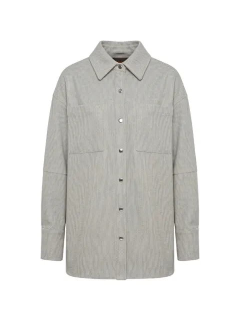 Moorer Tess button-fastening pocketed shirt