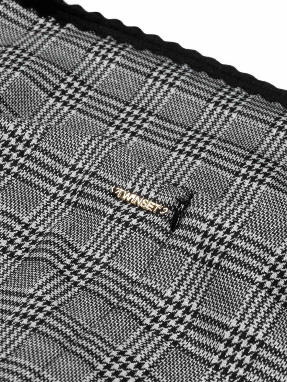 TWINSET Kids Prince of Wales geruite gewelfde jurk Grijs