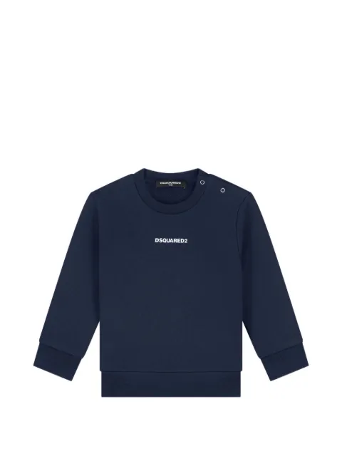 DSQUARED2 KIDS logo-print shoulder-button sweatshirt