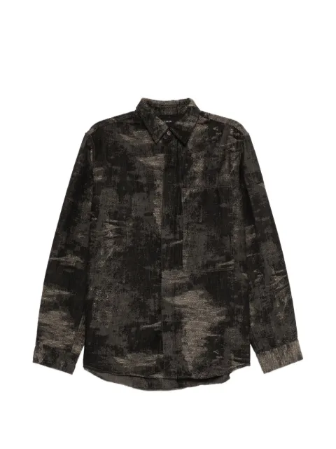 Taakk fadded-effect cotton shirt