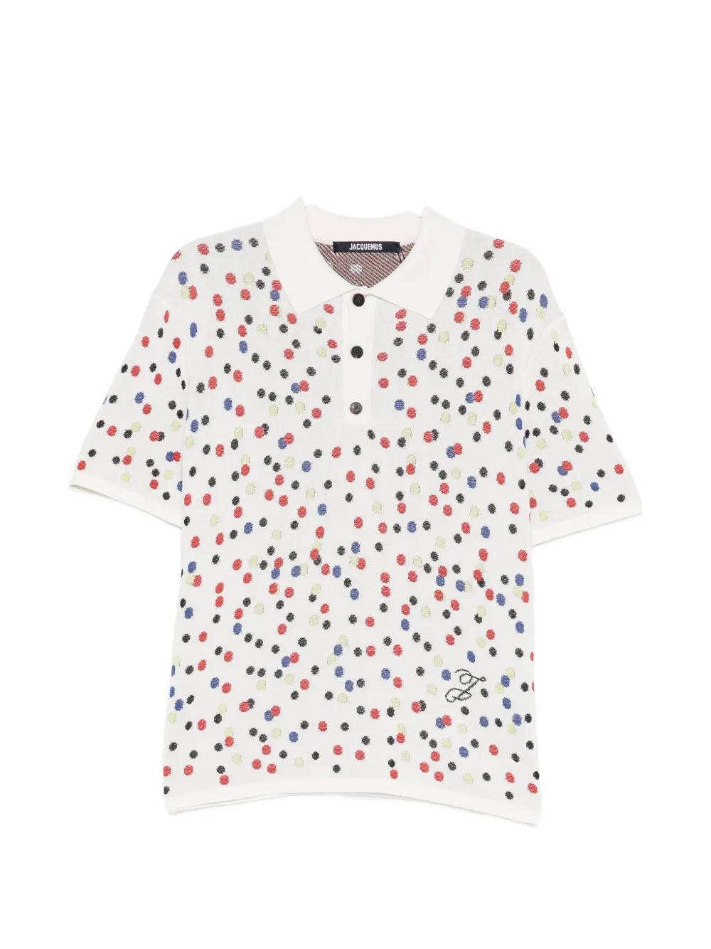 Jacquemus polka-dot polo shirt - Bianco