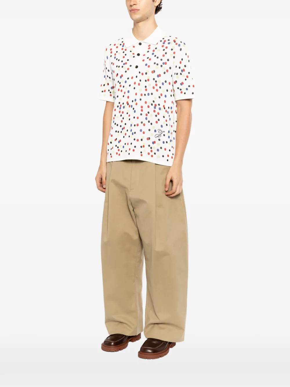 Jacquemus Poloshirt met stippen Wit