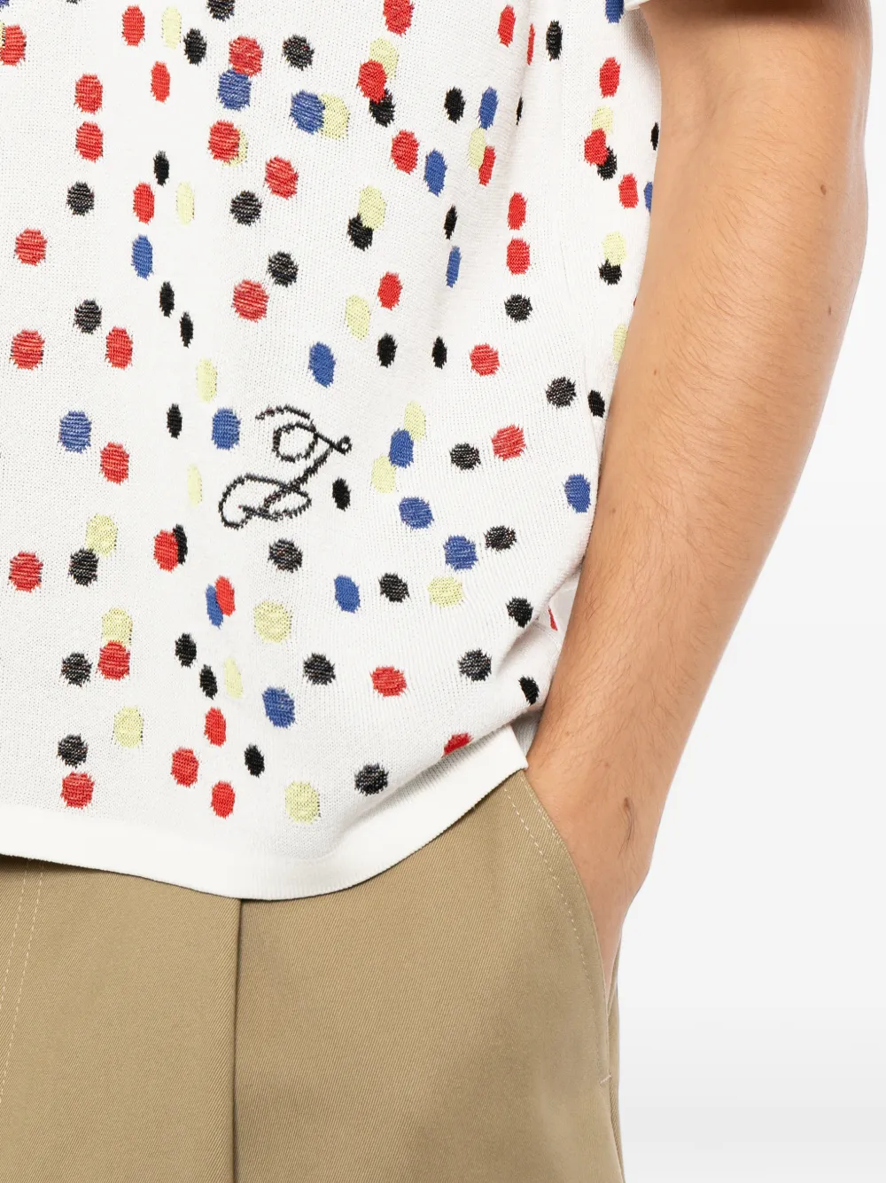 Jacquemus Poloshirt met stippen Wit