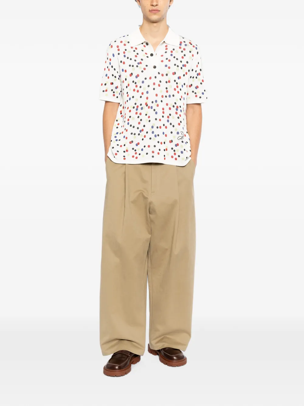 Jacquemus Poloshirt met stippen Wit